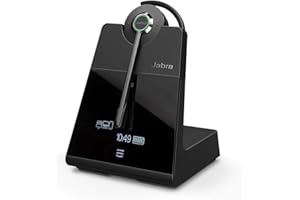Jabra Engage 75 On-Ear DECT Cuffie Wireless Convertibili - Certificate Skype For Business - Cancellazione Avanzata del Rumore per Telefoni Fissi e Softphone - Nero - Versione UE