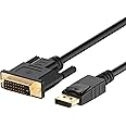 Rankie DisplayPort (DP) to DVI Cable, 1080P Full HD, 1.8 m, Black