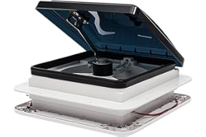 Froulaland Lanterneau insonorisé Trappe de toit Ventilateur silencieux avec LEDPour camping-car, caravane, Windows - Ventilation de toit 30W 28x28cm