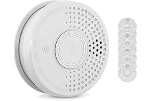 SHD Rauchmelder Set wechselbare Batterien (8X) - DIN EN14604 Geprüft & BSI-Zertifiziert, Brandmelder mit Stummschaltung & Selbsttest Funktion, Rauchmelder Magnethalter geeignet, Feuermelder DOF39