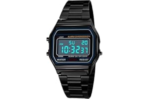 ROSEBEAR Business Uhr Herren Luxus Uhren 30M wasserdichte Edelstahl Sportuhr Digital Armbanduhren