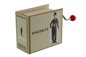 Lutèce Créations Hand-cranked music box/musical box made of illustrated cardboard in the shape of a book with 18-note musical mechanism - Limelight - Main theme (Charles Chaplin)
