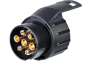 BEIJISTAR Adaptador de Remolque de 7 Pines a 13 Pines, Adaptador Enchufe Remolque, 12V Conector Convertidor de Enchufe Adaptador Eléctrico Impermeable