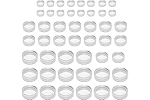 TERDEWE 48 PCS(3 size 1.77in & 1.26in & 0.67in)Sphere stand,Acrylic Display Stand Clear Ring Baseball Stands Plastic Round Display Stand for Golf Ball,Baseball,Softball,Tennis Ball,Spheres,Marbles,Collections