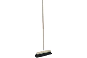 Brushmann Brushes and Brooms - Deck Scrub - Soft Broom - Yard Brush - Bassine Broom (Horse Hair Mix Soft Broom)