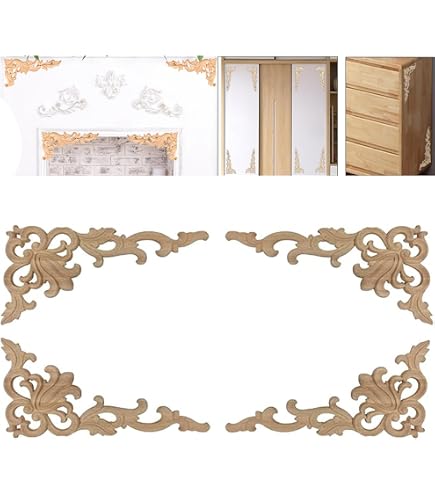 Legno Intagliato Appliques Scultura In Legno Solido Motivo
