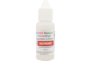 SUGARFLAIR COLOURS Sugarflair Raspberry Natural Flavouring - Add Flavours to Cakes, Ice Creams, Chocolates, Icings, Pack Your Bakes With A Delicious Natural Food Flavour Extract - 15ml