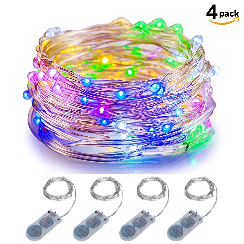 Preisvergleich Produktbild Lichterkette Batteriebetrieben ITART 20LEDs Deko Lichterkette Weihnachtsbeleuchtung Deko Weihnachten Party Ambientebeleuchtung 2M (4er) (Mehrfarbig)