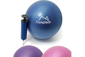 CampTeck Yoga Pilates Ball Plastic Anti Burst 23cm Pilates Ball for Exercise, Gym, Fitness, Core Training etc With Hand Pump