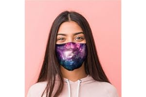 Panda Loco Star Gazer Astrology Space Nebula - Reusable Adjustable Face Mask Covering