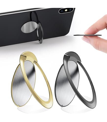 4 Supporti Ad Anello A Forma Di Cuore Per Telefono, Rotazione 360° In Oro E Argento, Carini E Pratici