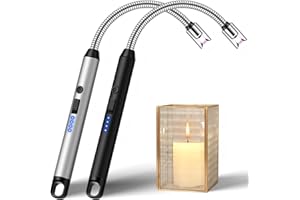 LCFUN Christmas Stocking Fillers Gifts for Women: 2 Pack Candle Lighters Long Reach Electric Lighter Rechargeable USB Arc Plasma Lighters Electronic Windproof Lighter for Scented Candles Bbq Camping