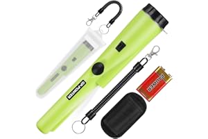 BBJINRONJY Pinpointer Cercatore in metallo per la ricerca del tesoro,ricerca a 360° di tesori d'oro con cintura, fondina, LED, accessori per attrezzi impermeabili per adulti e bambini (Verde chiaro)