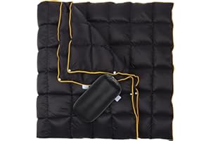 Lvkiss 100% Duck Down Camping Blanket – 72.8"×78.7" Oversized Lightweight Quilt, 20D Water-Resistant Shell, Compact & Warm for Hiking, Backpacking, Outdoor Travel