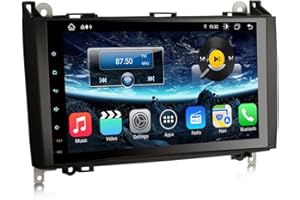 Erisin 9 Zoll 8-Kern 4GB+64GB Android 14 Autoradio Bluetooth mit GPS Navi für Mercedes A Klasse W169 B Klasse W245 Sprinter Viano W639 Vito VW Crafter CarPlay Android Auto DSP DAB+ WiFi RDS FM SWC
