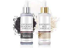 ALTHERONA Peel Shot Glow Reis Ampulle Duo, Peel Shot Black Rice Duo, Peeling Gesicht mit Schwarzer und Weißer Reis, sanfte Reispeeling für das Gesicht, Mitesserentferner Glow Reis Peeling für alle Haut 2PCS