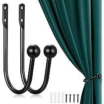 2 Stück Metall Raffhalter Silber - U-Form Gardinenhalter Für Vorhänge