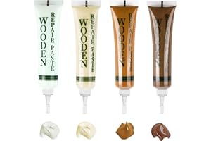 CNCEDI Kit de reparación de muebles de madera, relleno de retoque de madera de roble marrón crema, kit de reparación de suelos laminados de roble para arañazos, grietas, agujeros y manchas, fácil de usar