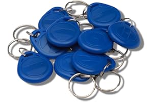 BOSPHORUS CARD 13.56MHz RFID Key Fob RFID Key Tag, Smart Door Lock, 13.56Mhz Contactless RFID Key Fob for Door Entry Access Control System for Security Lock Wholesale, Read Only (Blue, 10 PCS)