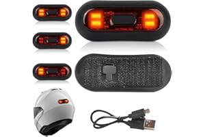 RILOER Luz Casco Bicicleta, Luz Nocturna para Casco de Motocicleta, Tira de señal de Seguridad, luz de Advertencia Universal para Casco y Mochilas de Motocicleta