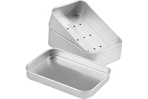 RUOXIXI 1 Stück Seifendose aus Aluminium mit Herausnehmbarem Abtropfgitter für Rasierseife und Festes Shampoo,Seifenschale zum Reisen,Rostfrei für Seifenbehälter,Blechdose,Metalldose,Seifenbox Wasserdicht