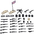VICVIK Weapons Pack Military Weapons Accessories WWII Soldier Model Toys Military Equipment Battle Blocks Bricks Children's Toys, Compatible with Mini Figure Brick Toy for Boys Age 3＋