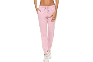 Ticioeke Pantaloni Tuta Donna Pantaloni Donna Estivi in Cotone Pantaloni Sportivi con Tasche Pantaloni Morbidi Leggeri Pantaloni Casual Donne Sciolto da Piede del Fascio