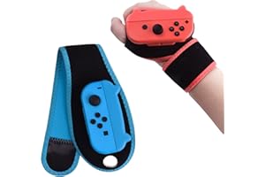 PADWA LIFESTYLE Regulowany Pasek na Nadgarstek do KontroleróW Switch Joy Con, Kompatybilny z Akcesoriami Just Dance 2024 2023 2022 2021 i Zumba Burn It Up Switch. Odpowiedni dla DorosłYch i Dzieci