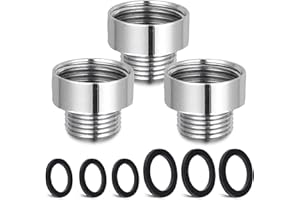 3 pcs Faucet Adapter Kit, CNYMANY Male G1/2 to Female G3/4 Kitchen Aerator Adapter Set Sink Faucet Adapter Connecting Garden Hose Water Filter Standard Hose via Diverter