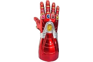 LIUQI Iron Man Infinity Gauntlet per bambini,Endgame Iron Man Infinity Guanto con pietre LED,Costume elettronico per bambini