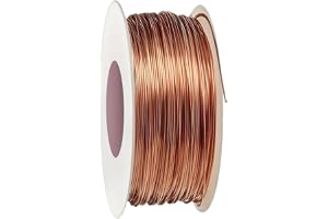 Reinst blank koppartråd 1mm x 20m – T2 kopparvire för hantverk, smyckestillverkning, trädgårdsarbete, elektrokultur, svetsning och elektrotekniska DIY-projekt