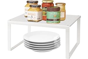 VINILITE Ripiani Portaoggetti Impilabili da Cucina Ripiano Salvaspazio Cucina Stoviglie Organizer Cucina Mensole Porta piatti e Porta Stoviglie Divisorio per Ripiano