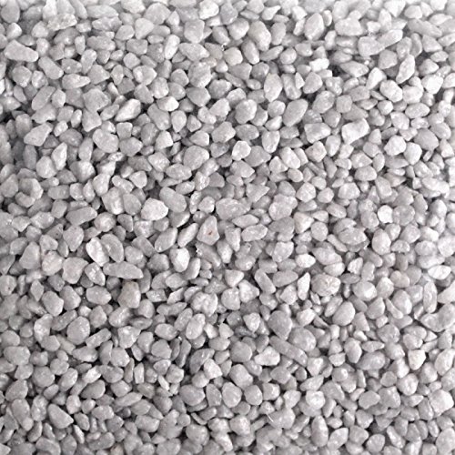 1kg Dekogranulat Granulat Streudeko Farbgranulat Dekosteine Farbkies ca. 0,7L 2-3mm, Farbe:grau