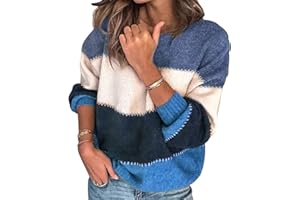 PENGNIAO Maglione Oversize Donna Invernale Maglioni Donne Manica Lunga Invernali Larghi Pullover Donna Largo Taglie Forti Maglione Lavorato Maglia Girocollo Maniche Lunghe Caldi Pesanti Maglioncino Signora