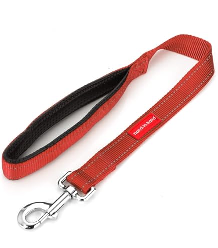 Guinzaglio Corto Per Cani Elastico - Con Manico Imbottito E Cuciture Riflettenti