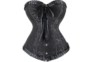 Grebrafan Brocado Corset Bustier Sexy Nupcial Corsés y Lencería Talla Grande