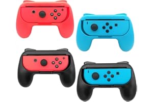 Zorplex 4 Sztuki Uchwyt Kompatybilny z Nintendo Switch, Joy Con Kontrolera Gier Accessories, Uchwytów do Switch OLED Model , ABS Ergonomiczna Konstrukcja