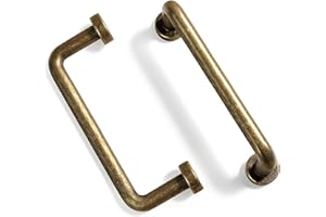 SYZOW 6 pièce poignées de placard de cuisine en laiton antique- poignées de tiroir de cuisine en laiton antique poignee de meuble cuisine entraxe 96mm