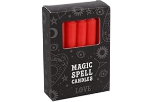 GRINDSTORE Magic Spell - Love Set of 12 Red Candles 10cm