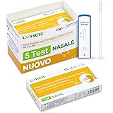 Adeste, COVID 19, Tamponi Rapidi Nasali, Confezione da 5 Kit di Test Inscatolati Singolarmente, Certificati per Uso Domestico