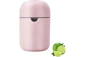 FUZVOL Lemon Squeezer,Portable Orange Juicer Lime Juicer with Two Ways of Use,Manual Citrus Lemon Juicer Cup for Different Fruits(Pink)