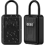 TEUEN Caja Llaves con Codigo, Funda de Silicona Impermeable - Caja Seguridad Llaves Exterior Grande Ultra Robusto Caja Fuerte