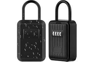 TEUEN Caja de Llaves Con Código y Funda de Silicona Impermeable - Caja de Seguridad Exterior Grande Ultra Robusta Para Pared - Interior y Exterior Para Casa, Escuela, Garaje