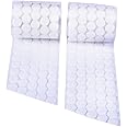 Hompie 1050pcs (Pair Sets) 3/4" Diameter Sticky Back Nylon Coins Hook and Loop Strips With Waterproof Sticky Glue Fastener 20mm DIY Magic Self Adhesive Dots Round Pads Sticker -White-Delivery By FBA