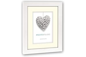 Zep "Regent 10,2 cm cornice portafoto, legno, bianco, 7 x 10 / 10 x 15 cm