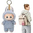 Ambolio Labubu, Labubu Keychain, Labubu Plush Doll, Labubu Monster Keychain, Labubu Plush Toy, Labubu Surprise Box, Ideal Gifts for Kids, Boys and Girls (Blue), Apricot, L