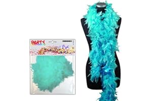 PARTY DISCOUNT ® Federboa, ca. 180 cm lang, türkis
