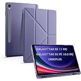UnDePlus Samsung Galaxy Tab S10 Lite FE/S10/S9 FE/S9 ile uyumlu Kılıf Kalem B&ouml;lmeli Trifolding Case(12.4in&ccedil; Değildir) Lavende