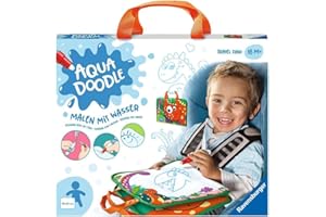 ‎RAVENSBURGER Ravensburger 4566 Aquadoodle Travel Dino - Erstes Malen für unterwegs - Fleckenfreier Malspaß mit Wasser - Reiseset für Kinder ab 18 Monaten