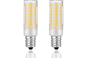 KUNKA E12 LED Birne 5W-50W E12 Halogen Glühbirne äquivalent AC220V-240V für Kühlschrank, Dunstabzugshaube, Nähmaschine, Tischlampen, Hängelampen, Wandlampen, Deckenlampen Unbekannt (Warmweiss 3000k, 2Stück)